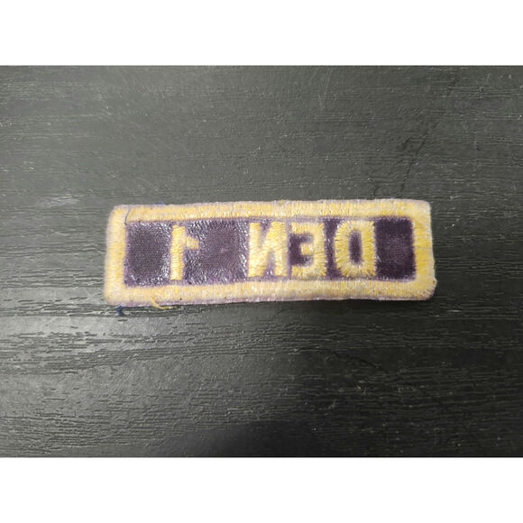 Vintage BSA Cub Scouts "Den 1" Blue Gold Uniform Emblem Boy Scout Memorabilia - Picture 2 of 3